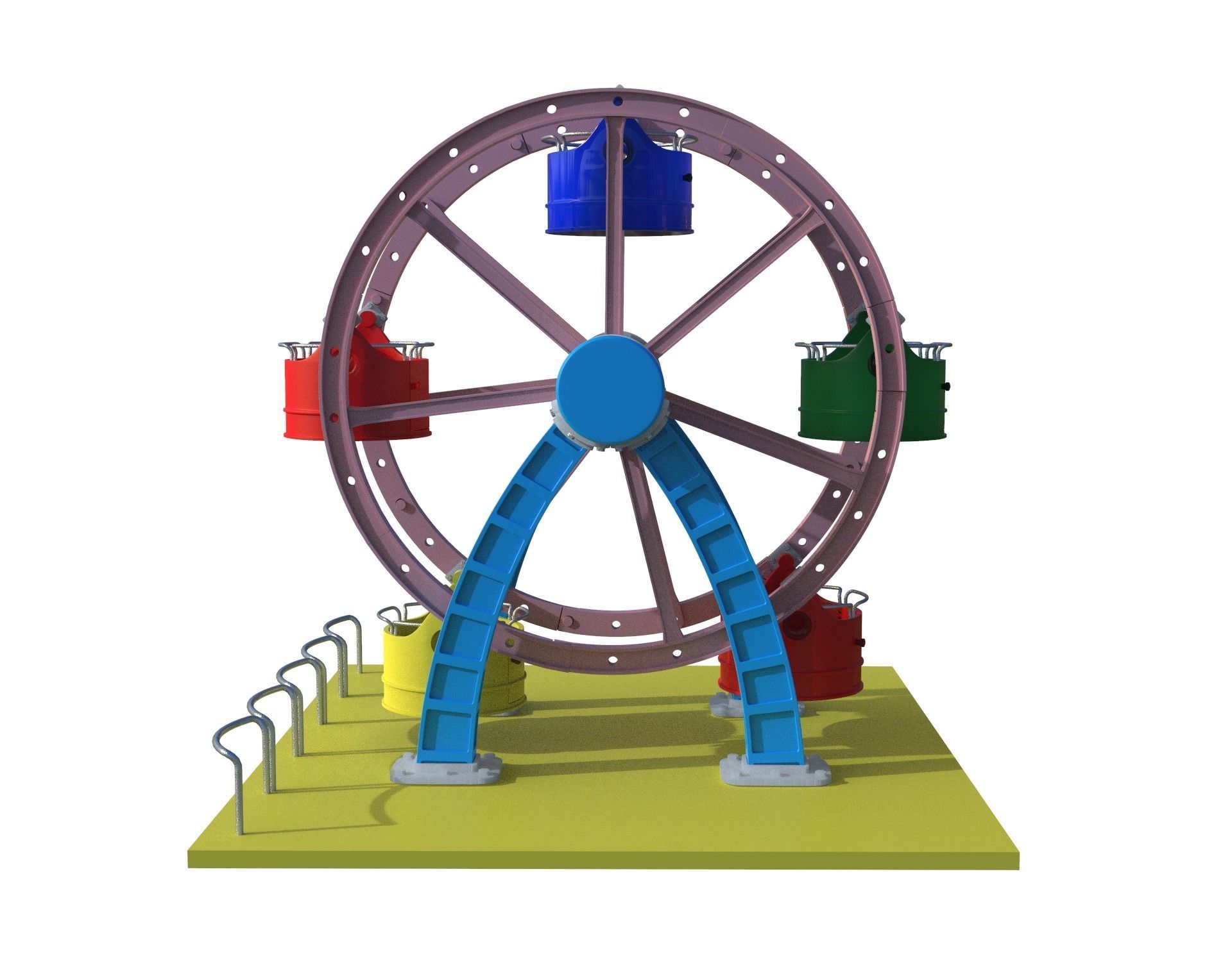 carousel cartoon  3D model_1
