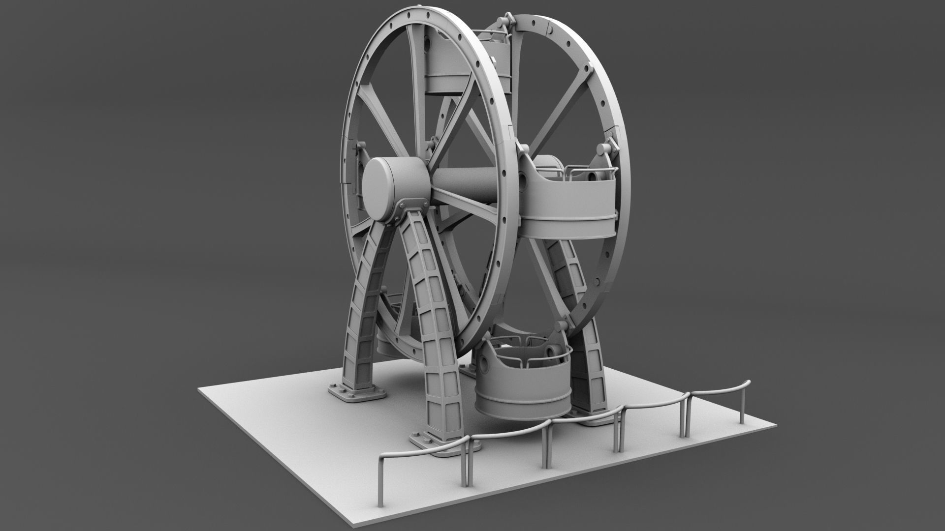 carousel cartoon  3D model_9
