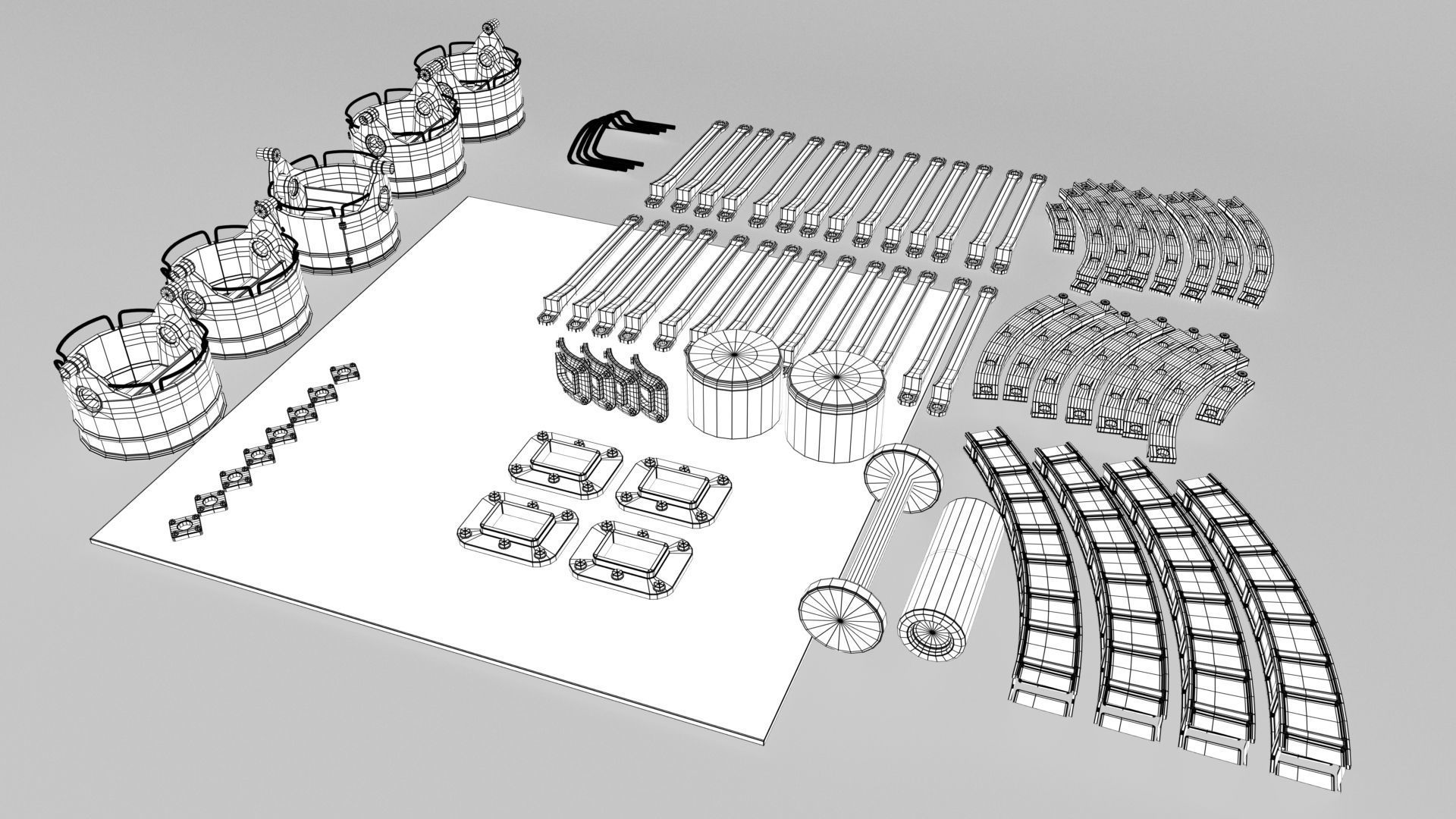 carousel cartoon  3D model_5