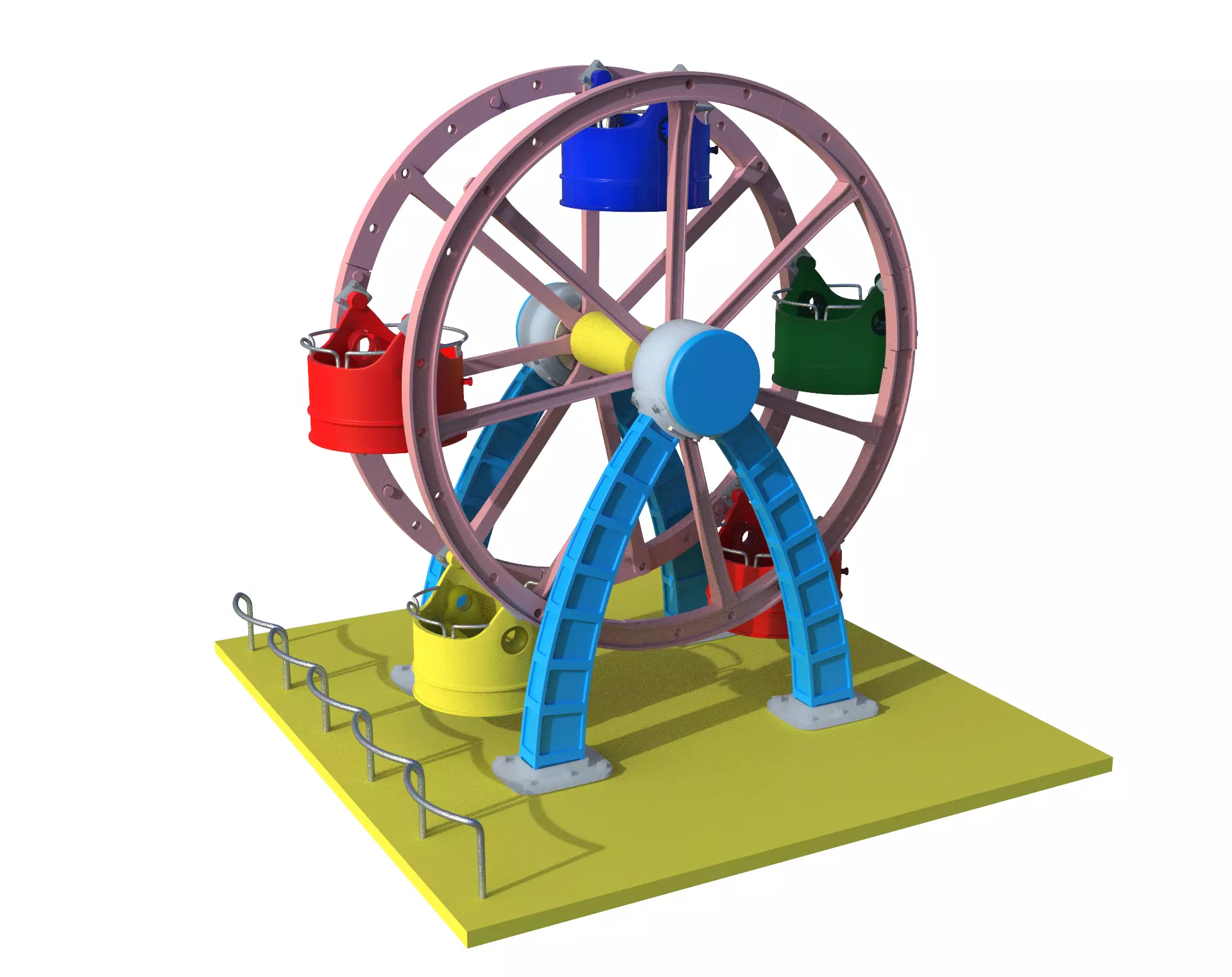 carousel cartoon  3D model_0
