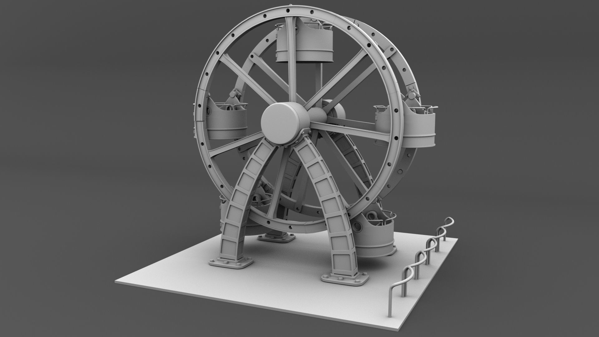 carousel cartoon  3D model_8