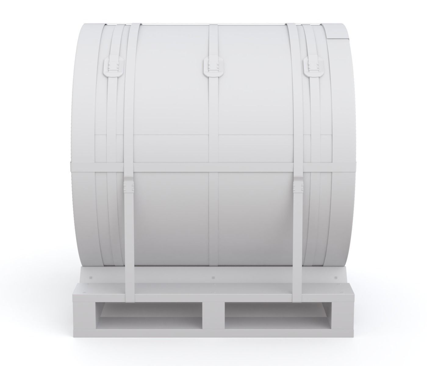 Steel Coil and Wooden Pallet 3D model_11