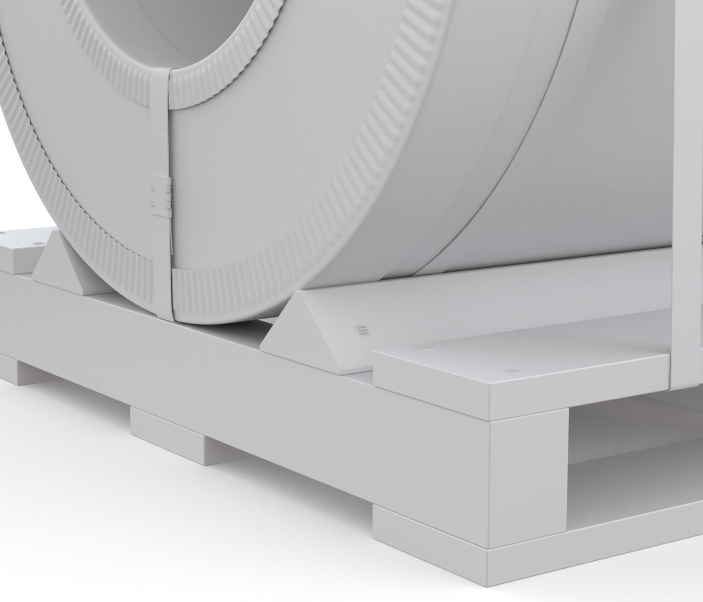 Steel Coil and Wooden Pallet 3D model_9