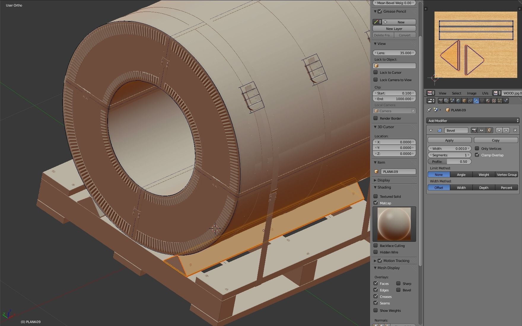 Steel Coil and Wooden Pallet 3D model_16