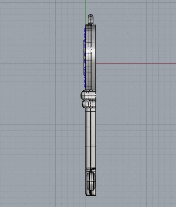 Women Pendant key design with diamonds 3dm stl 3D print model 3D print model_20