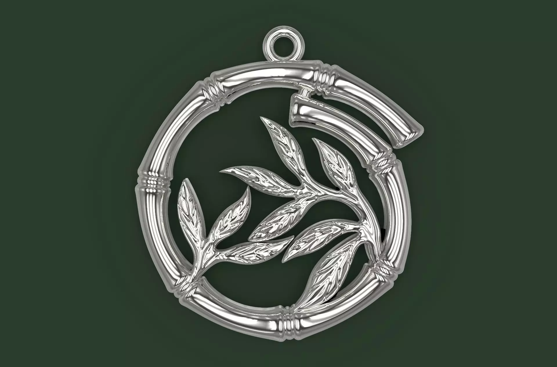 Pendant Bamboo 3D print model_0