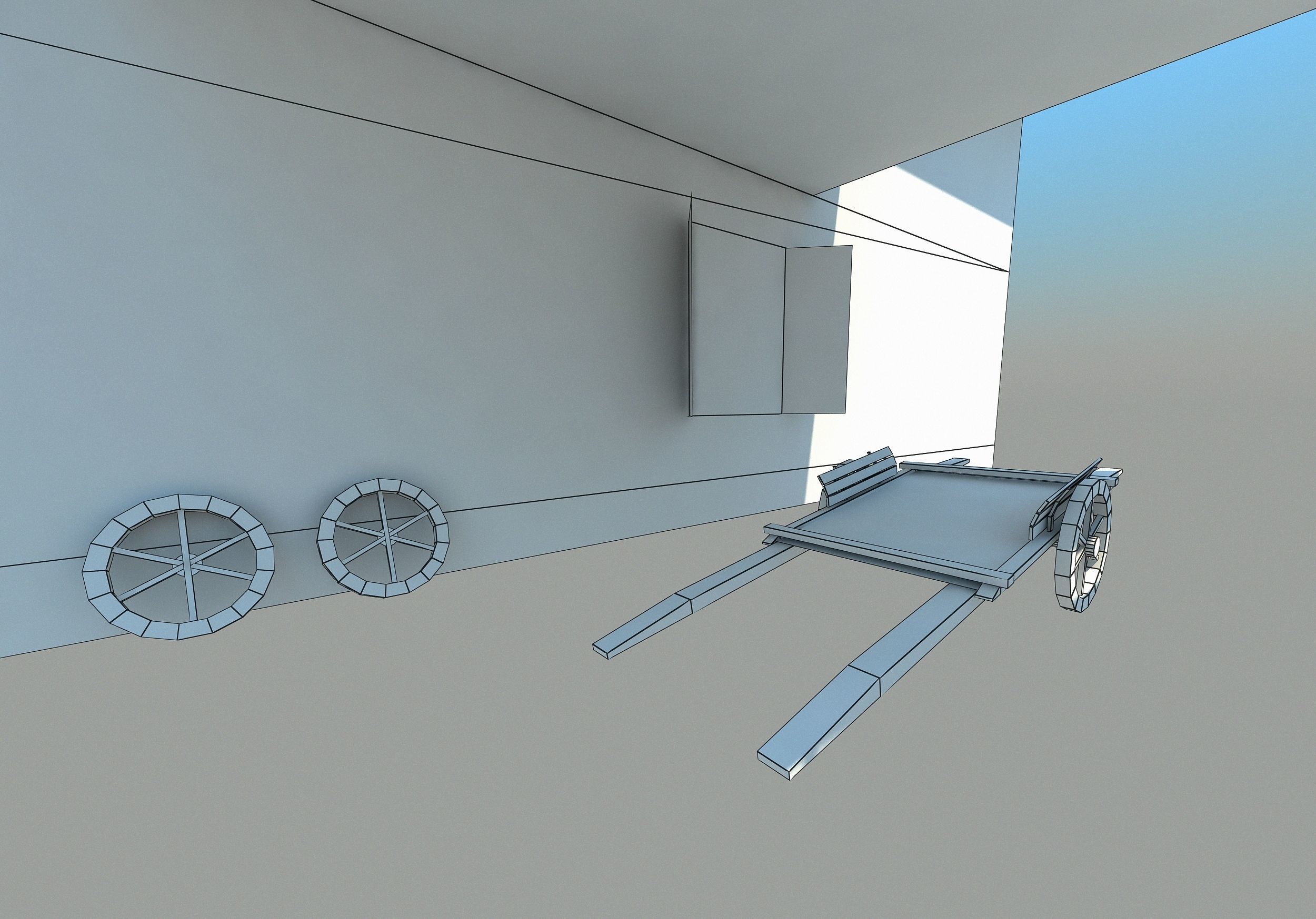 Medieval house - Low poly Low-poly 3D model_6