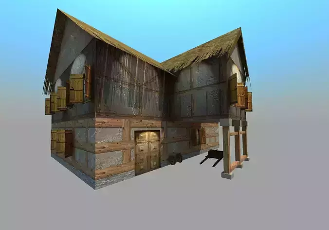 Medieval house - Low poly