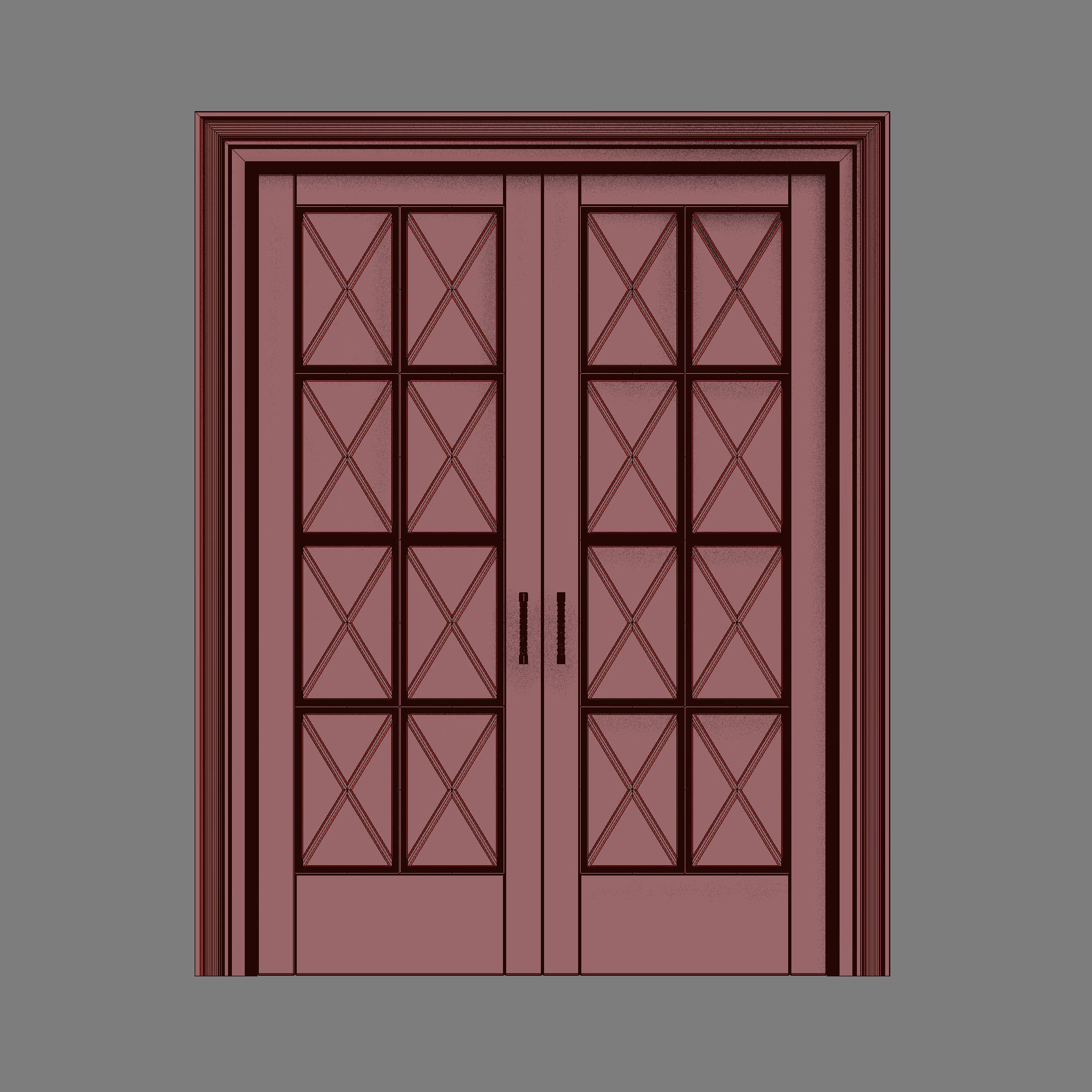Classic sliding door 3D model_3