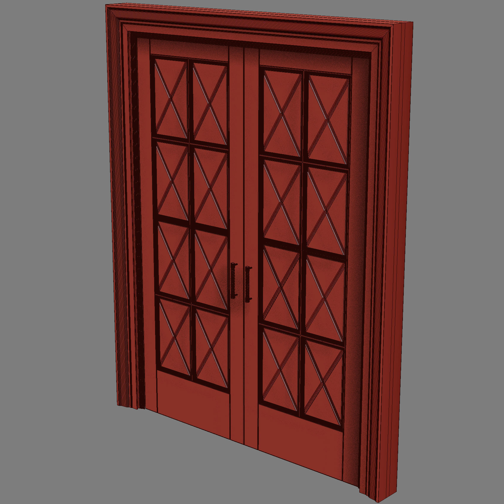 Classic sliding door 3D model_9