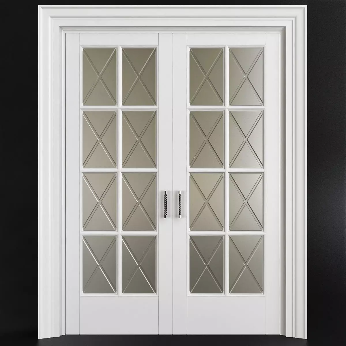 Classic sliding door 3D model_0