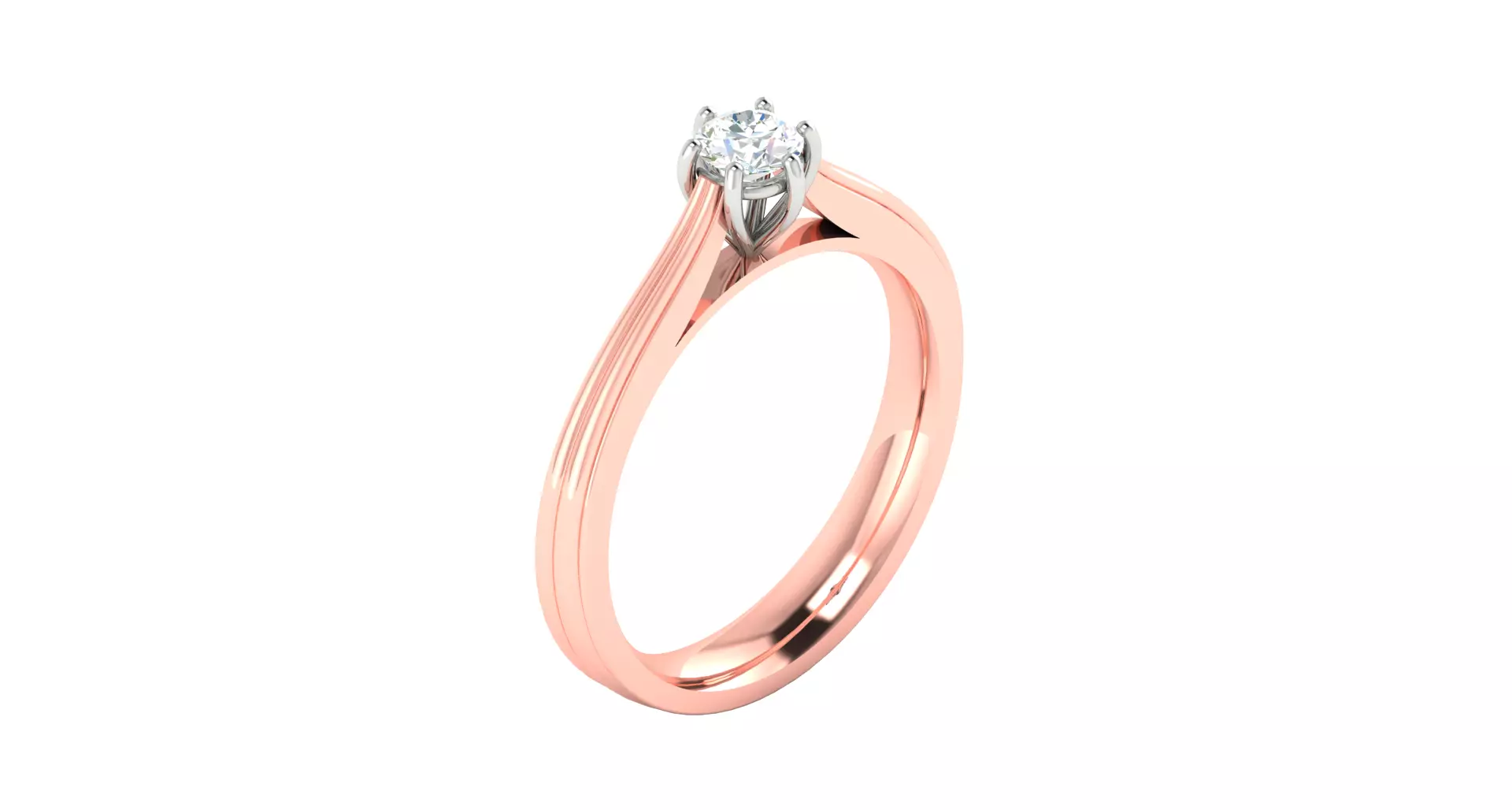 Solitaire ring 3dm stl render detail 3D print model 3D print model_0