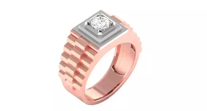 Solitaire ring 3dm stl render detail 3D print model