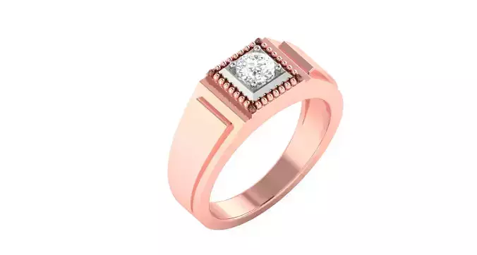 Solitaire ring 3dm stl render detail 3D print model