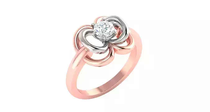 Solitaire ring 3dm stl render detail 3D print model