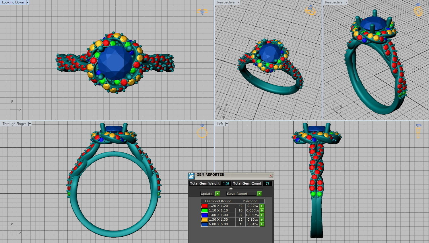 Weaving Halo Engagement ring 3dmodel 3D print model_5
