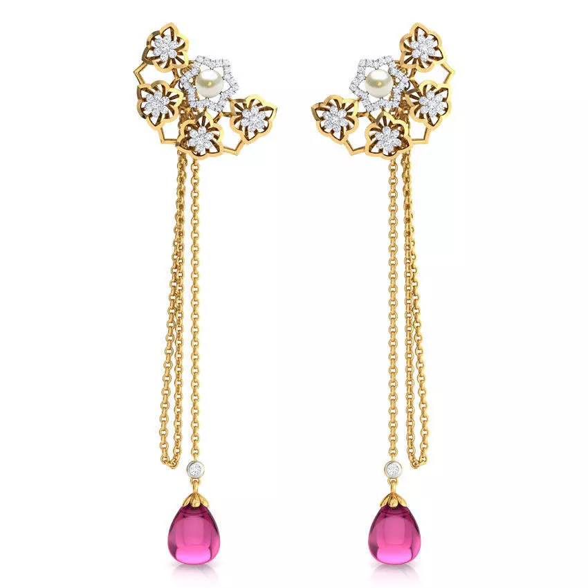 Amer Fresco Drop Earrings 3D print model