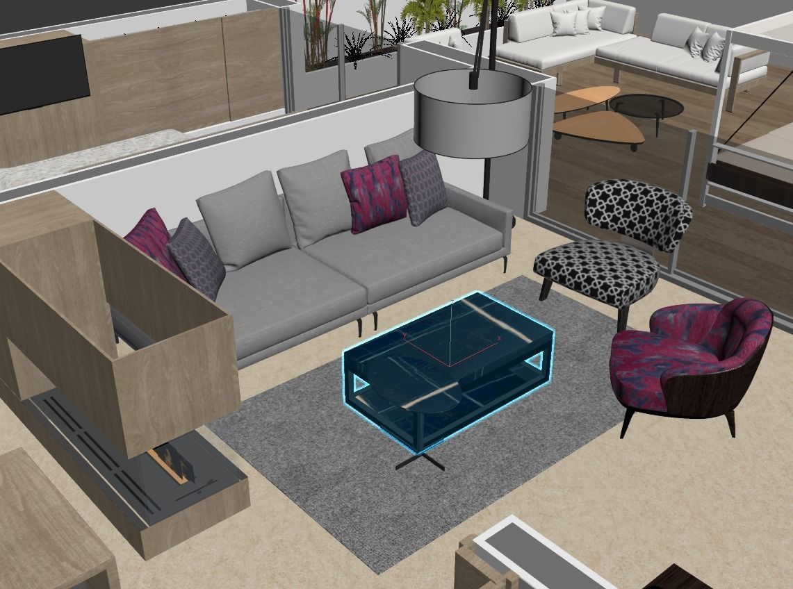 appartement floor plan MODERN high quality hm1 3D model_5