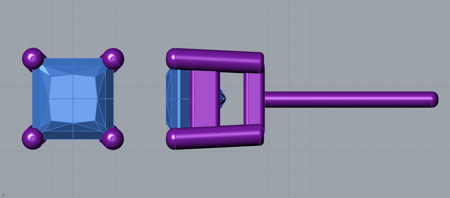 Cedric Ear Stud 3D print model_5