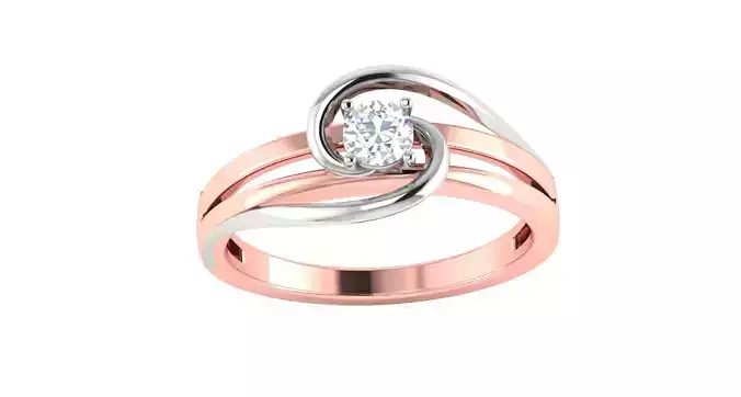 Solitaire ring 3dm stl render detail 3D print model