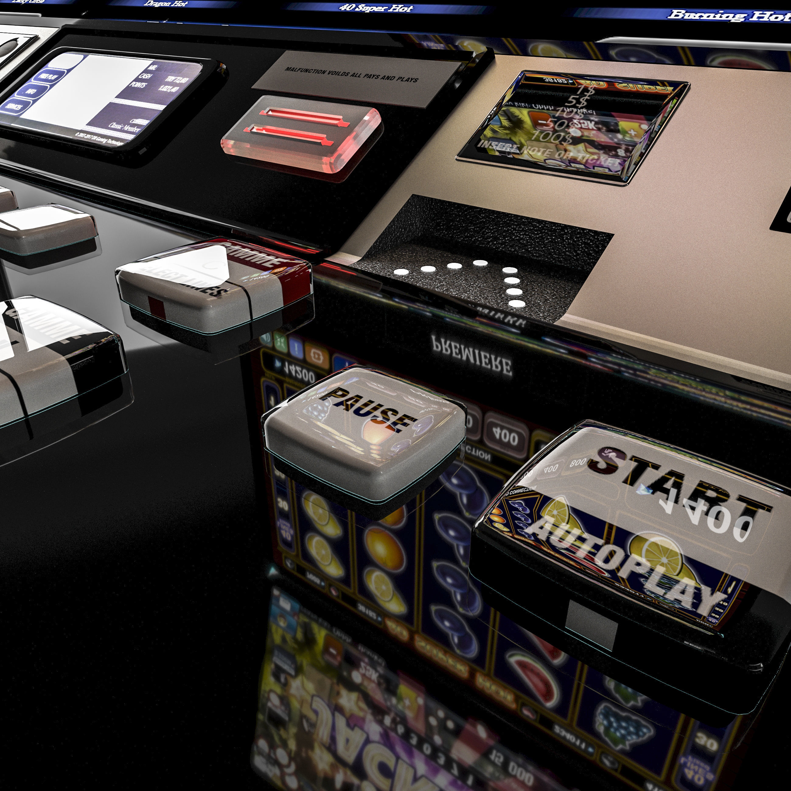 casino slot machine 3D model 3D model_4