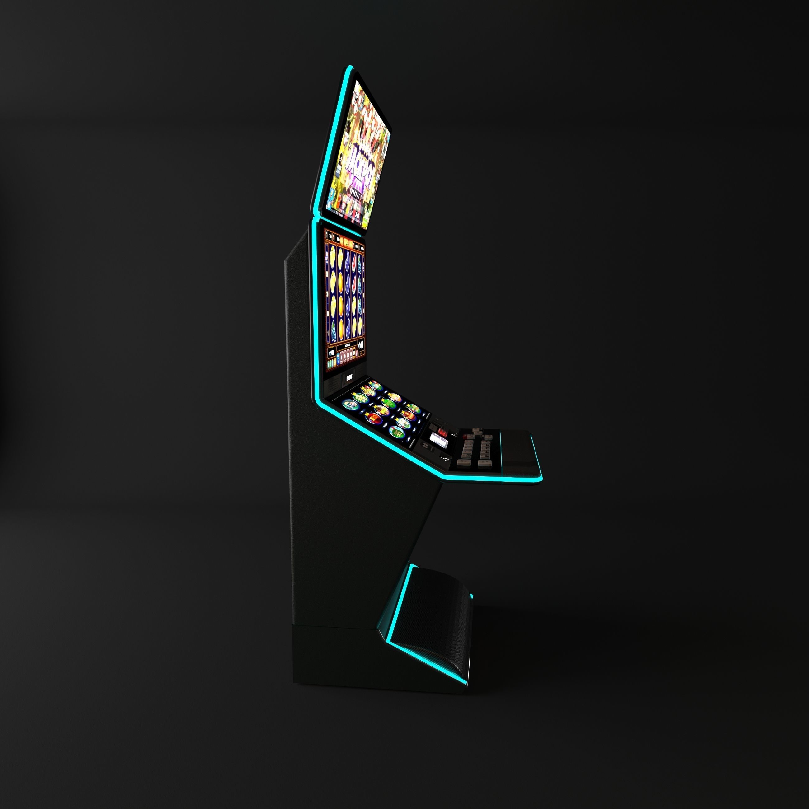 casino slot machine 3D model 3D model_1