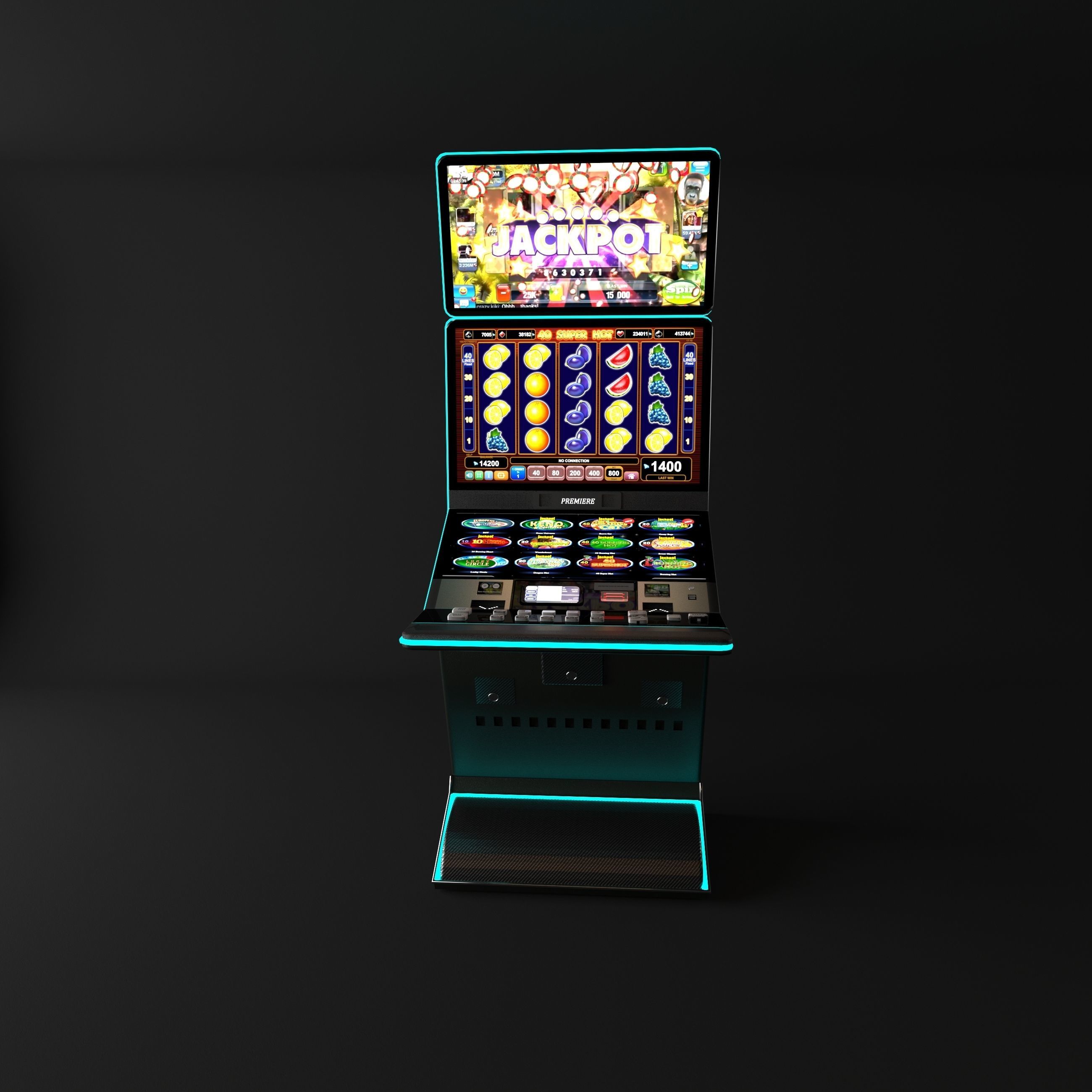 casino slot machine 3D model 3D model_3