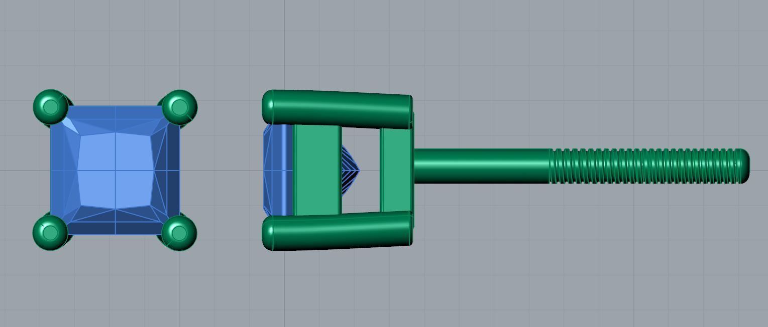 Luke Ear Stud 3D print model_5