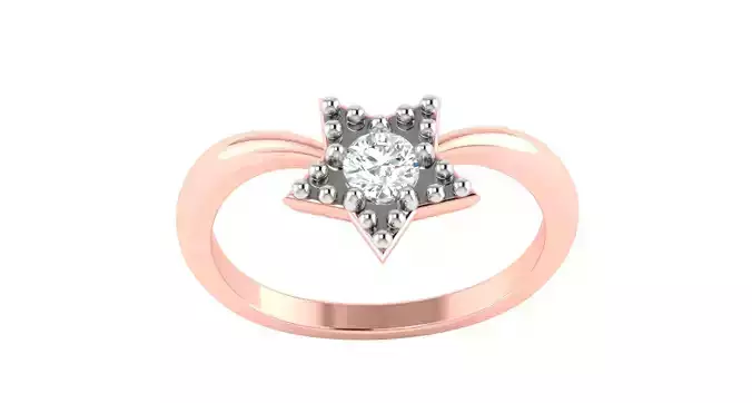 Solitaire ring 3dm stl render detail 3D print model