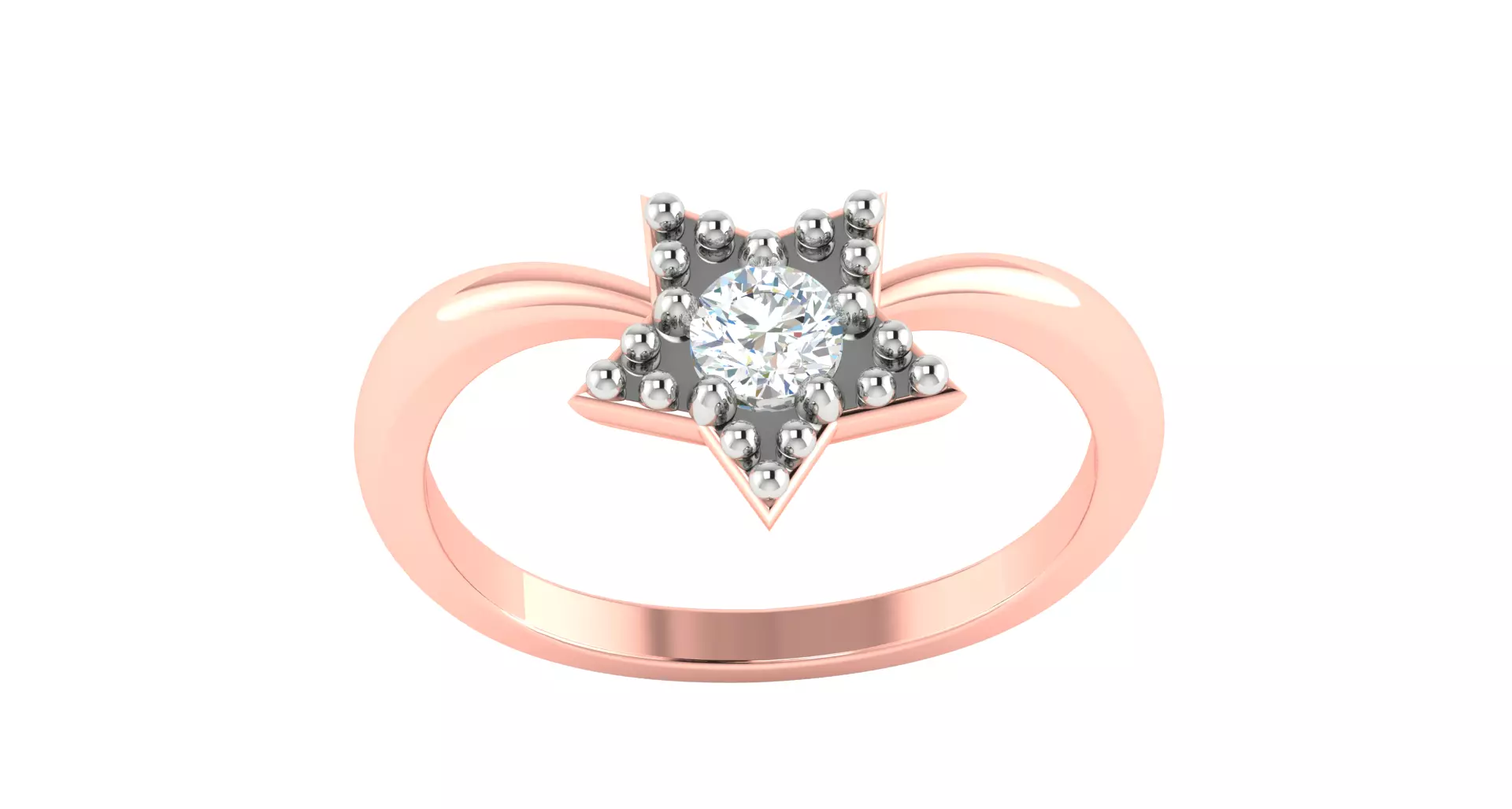 Solitaire ring 3dm stl render detail 3D print model 3D print model_0