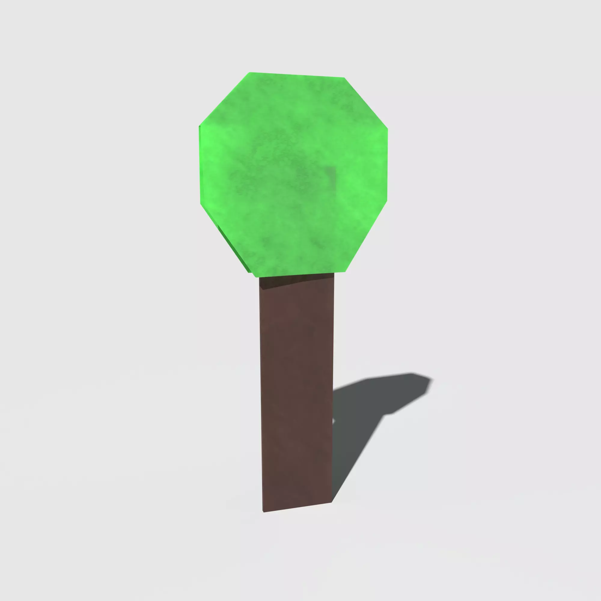 Origami Simple Tree Low-poly 3D model_0