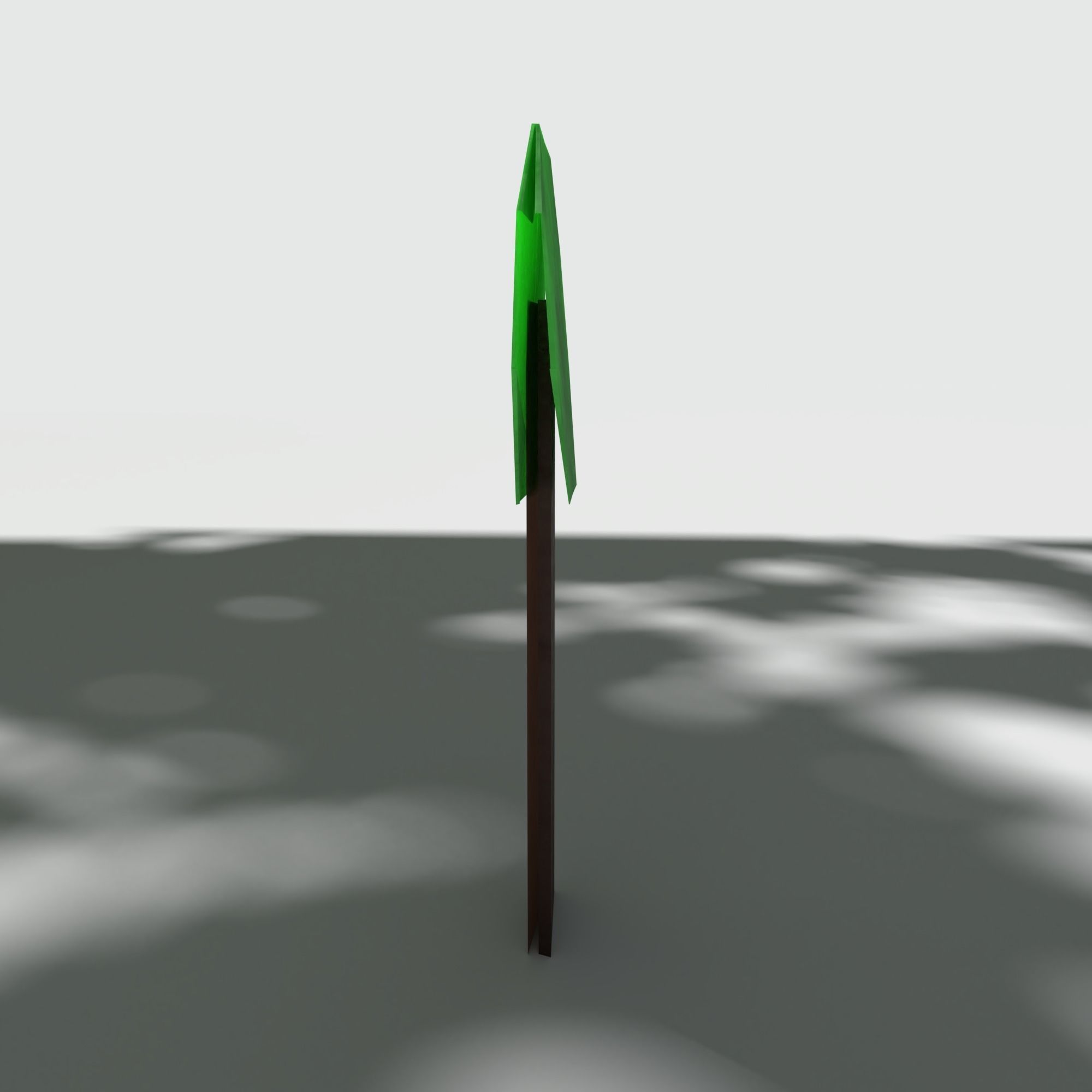 Origami Simple Tree Low-poly 3D model_5