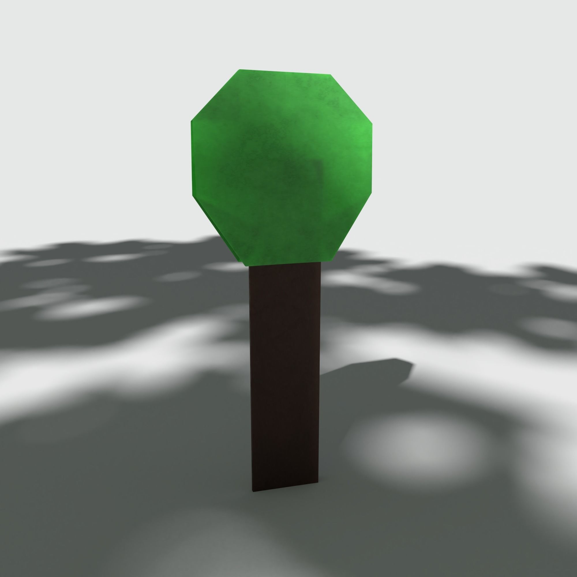 Origami Simple Tree Low-poly 3D model_1