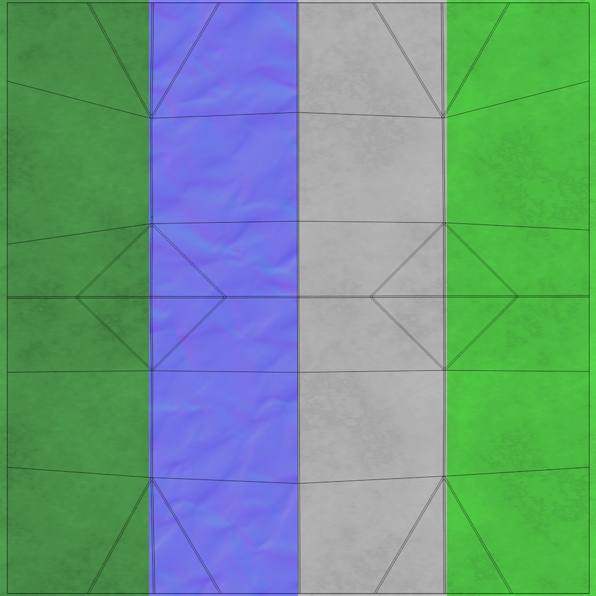 Origami Simple Tree Low-poly 3D model_7