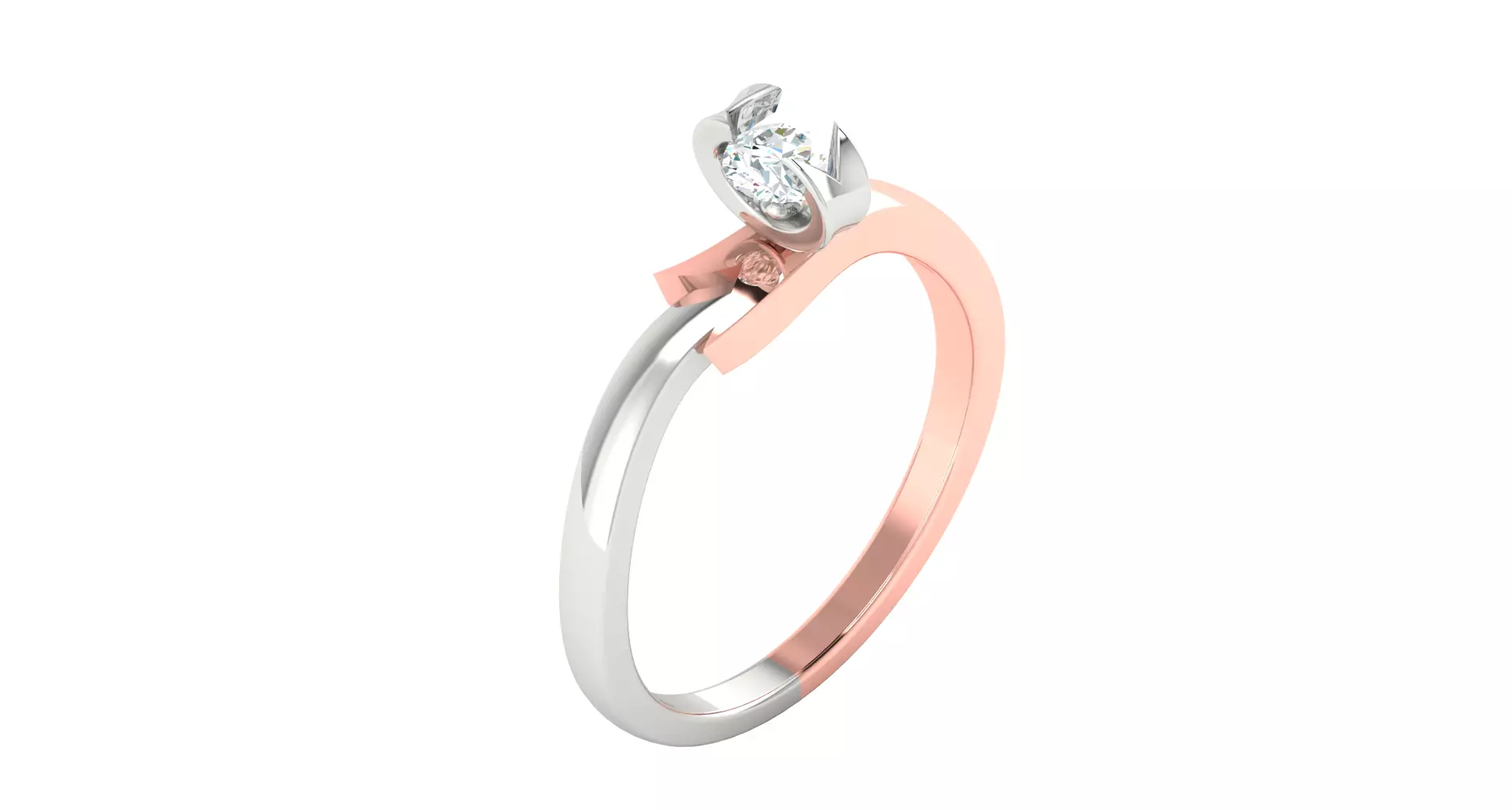 Solitaire ring 3dm stl render detail 3D print model 3D print model_0