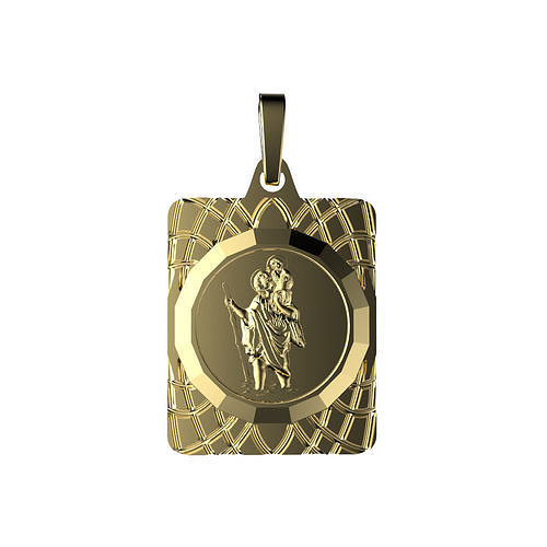 Solid Saint Christopher Pendant 3D print model