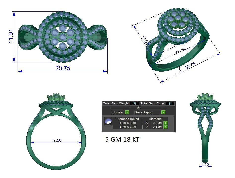 Women ring 3dm stl render detail 3D print model 3D print model_1