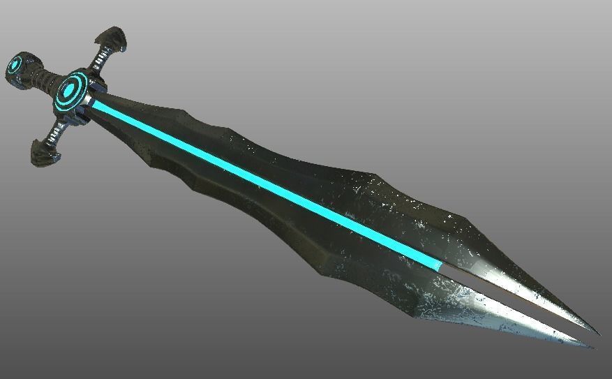 Sci-Fi Sword Low-poly 3D model_2