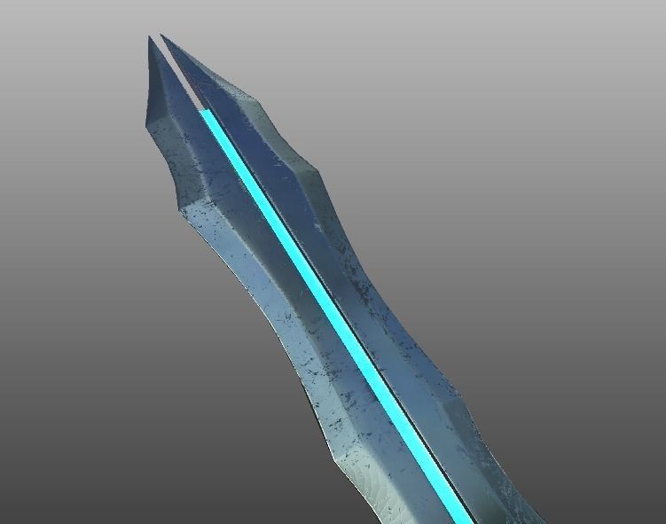 Sci-Fi Sword Low-poly 3D model_5