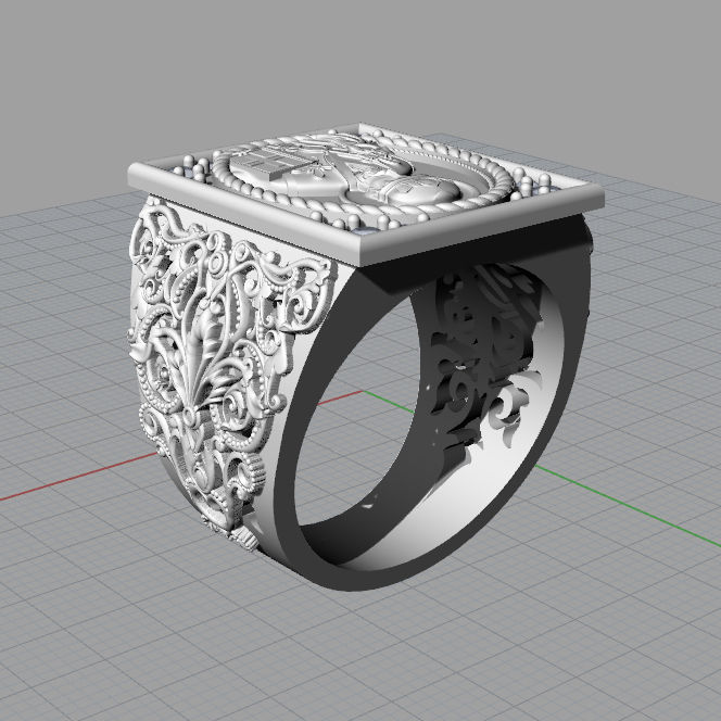 Mens ring Saint Nicholas  3D print model_8