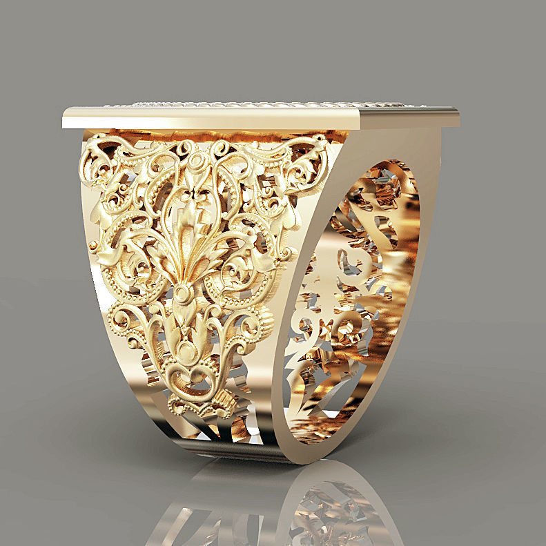Mens ring Saint Nicholas  3D print model_1