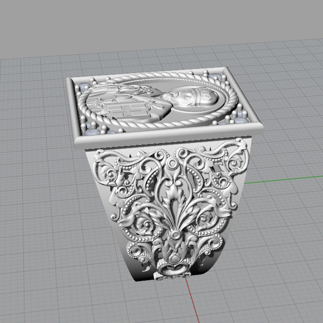 Mens ring Saint Nicholas  3D print model_7
