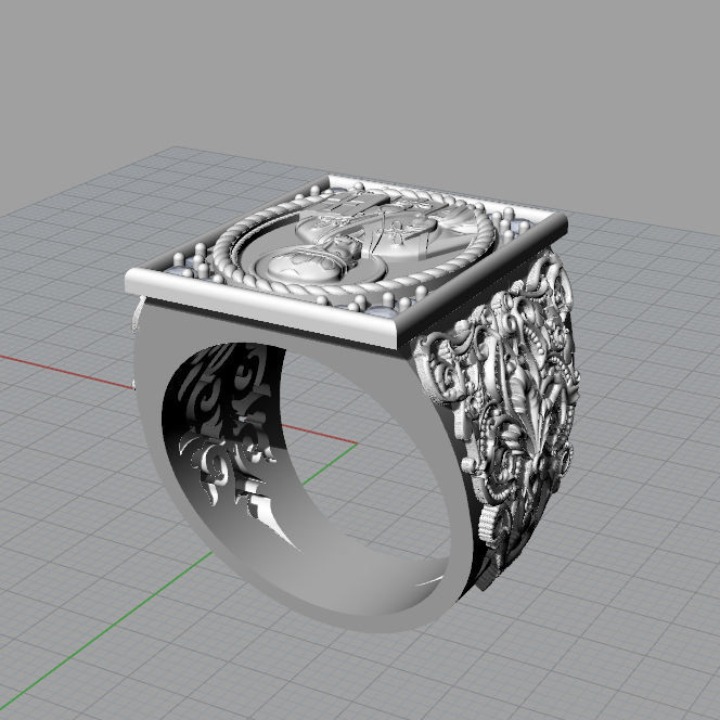 Mens ring Saint Nicholas  3D print model_9