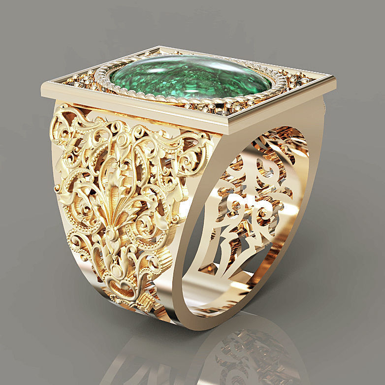 Mens ring Saint Nicholas  3D print model_2