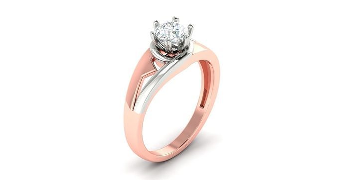 Solitaire ring 3dm stl render detail 3D print model 3D print model
