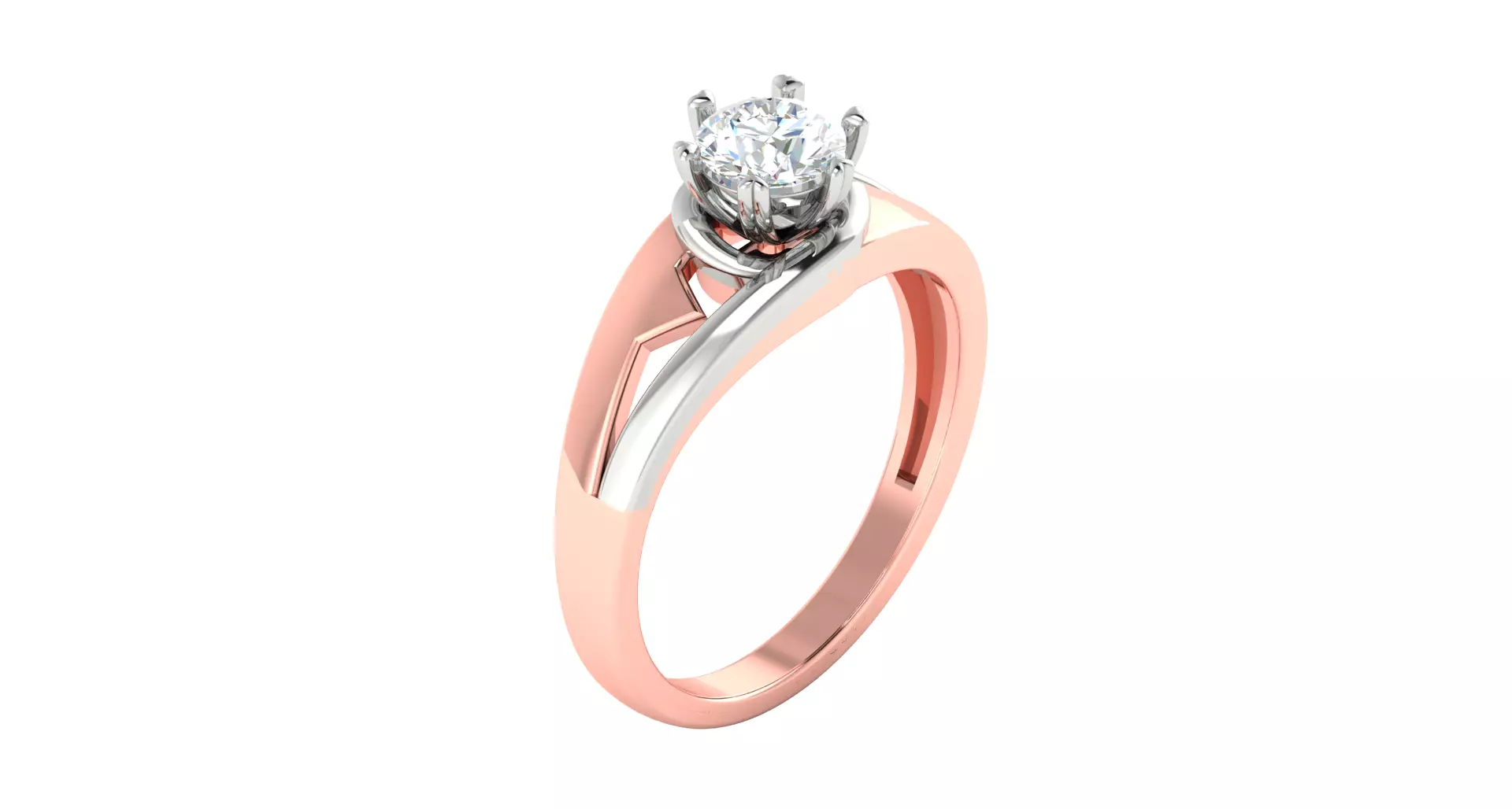 Solitaire ring 3dm stl render detail 3D print model 3D print model