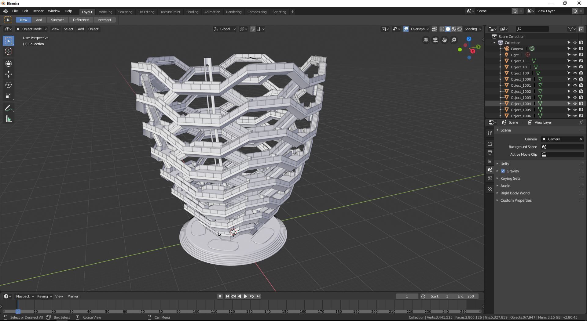 The Vessel - Hudson Yards Staircase - printable 3D model_26