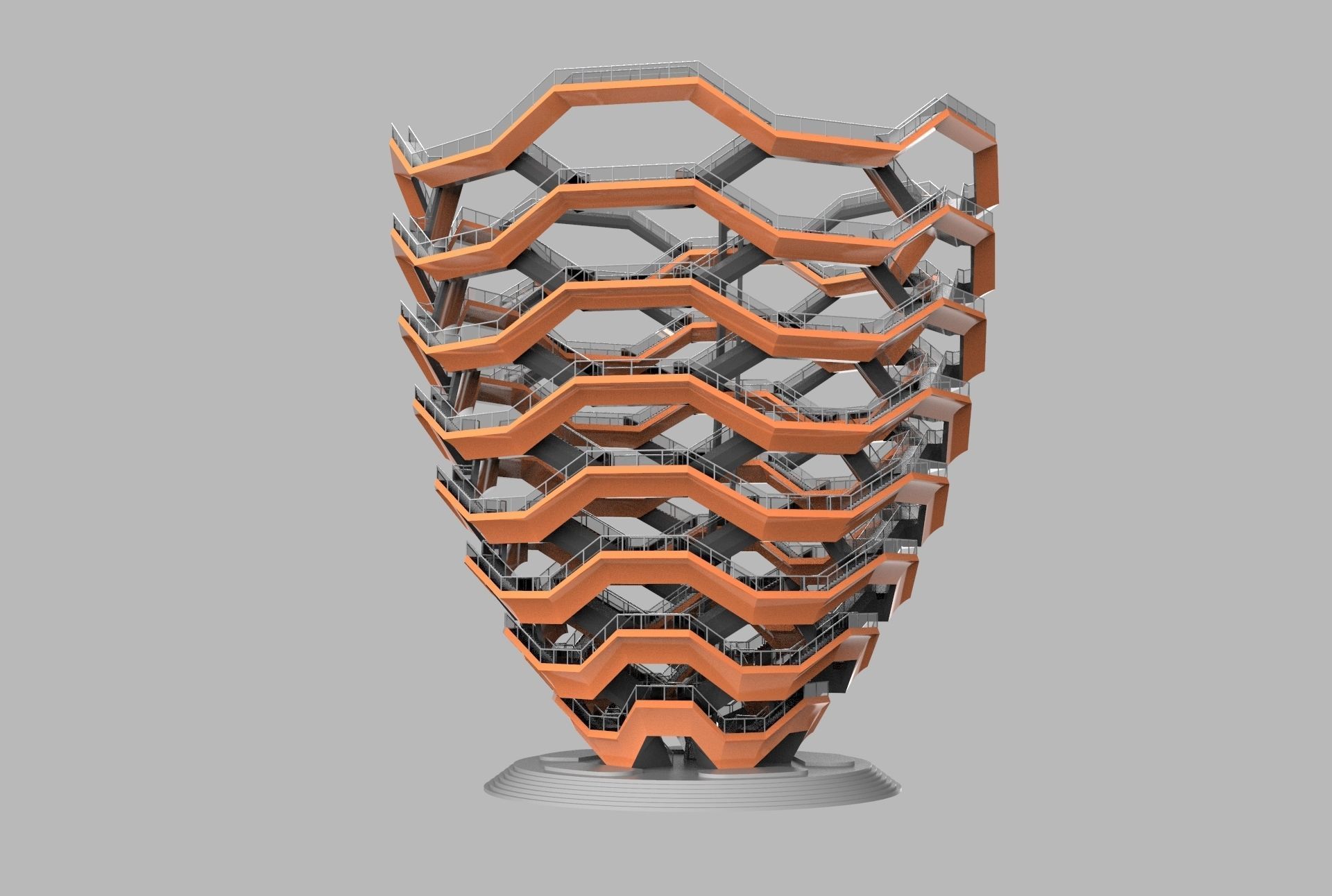 The Vessel - Hudson Yards Staircase - printable 3D model_1