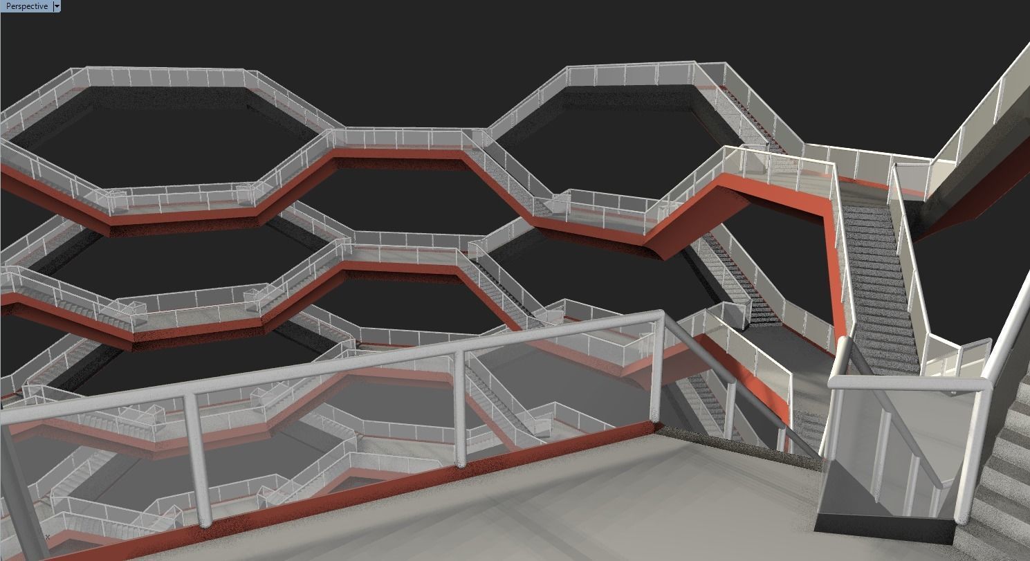 The Vessel - Hudson Yards Staircase - printable 3D model_17