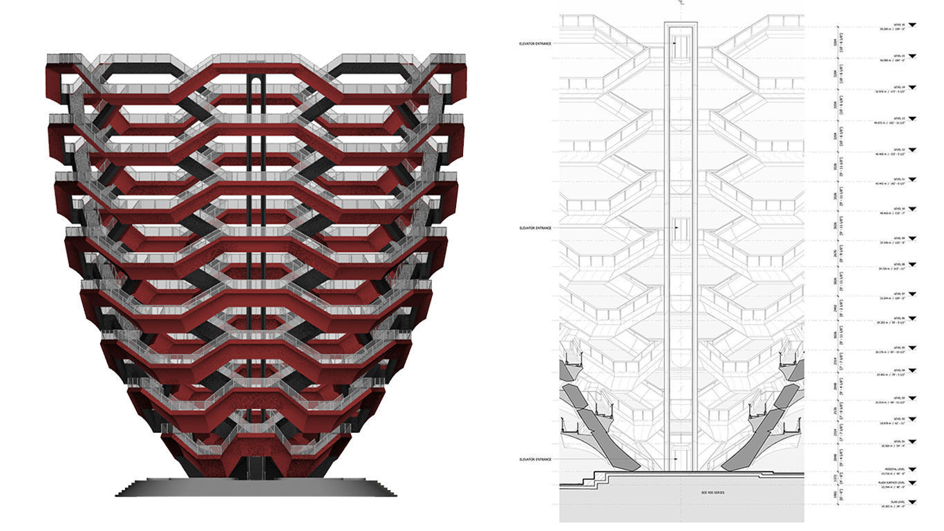 The Vessel - Hudson Yards Staircase - printable 3D model_3